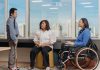 Creating an accessible and inclusive newsroom Three colleagues chat in newsroom - image by Jordan Nicholson - Creative Commons BY-NE 4.0