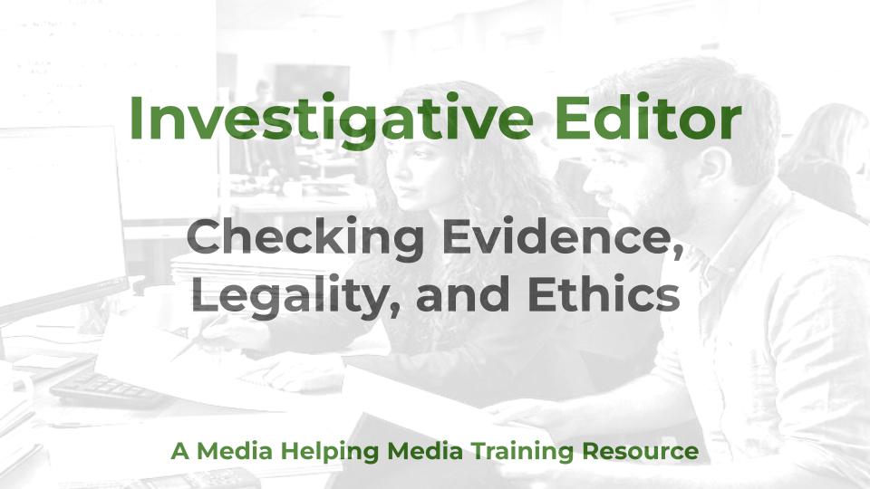 Investigative Sub-Editor - a MHM article graphic