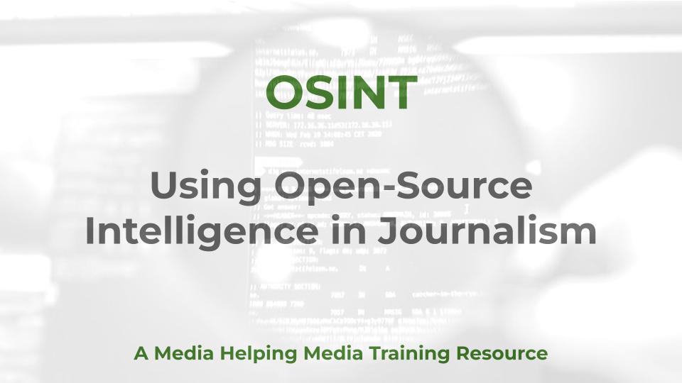 Open-source intelligence - a MHM training article graphic
