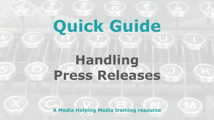 Graphic for Quick Guide about how to handle press releases