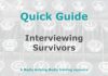 Quick guide: Interviewing trauma sufferers A Media Helping Media Quick Guide graphic - this one for a piece on interviewing survivors