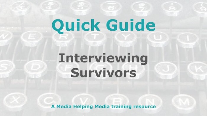 Graphic for Quick Guide about interviewing trauma sufferers
