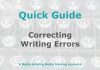 Quick guide: Spotting errors in writing Graphic for MHM Quick Guide Checklist