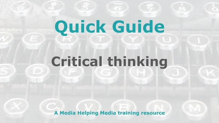 Graphic for Quick Guide about critical thinking