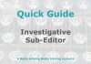 Quick guide: The role of the investigative sub-editor Graphic for MHM Quick Guide Checklist
