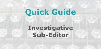 Quick guide: The role of the investigative sub-editor Graphic for MHM Quick Guide Checklist