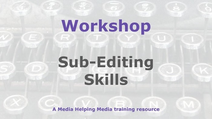 Graphic for a Media Helping Media workshop