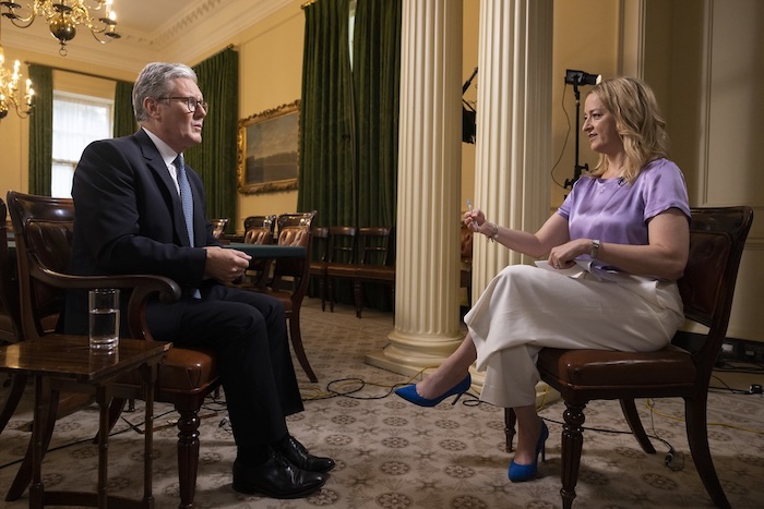 Image of interview released by Number 10 via CC BY-NC-ND 2.0