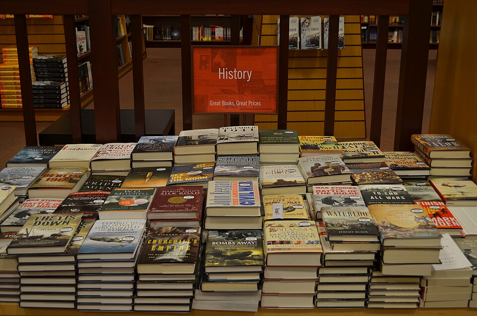 Image of history books by Raysonho released via Creative Commons CC 1.0