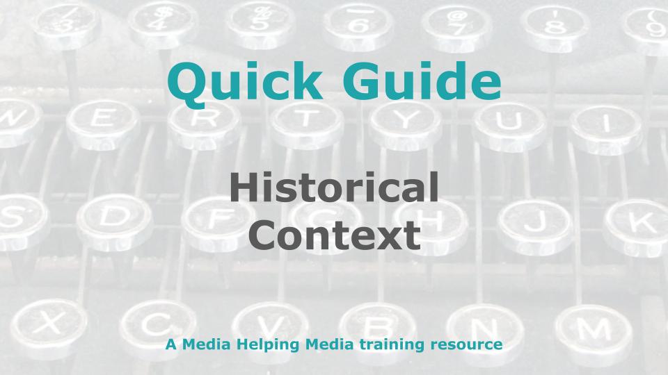 Graphic for Quick Guide on adding historical context