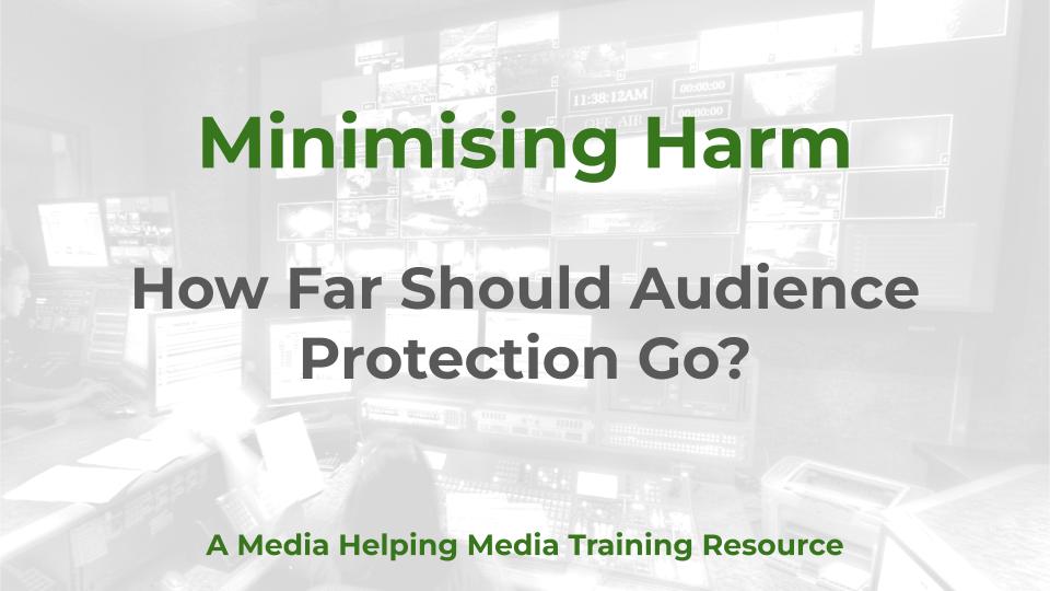 Minimising Harm - a MHM training article graphic