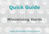 Quick Guide: Publishing disturbing material Quick Guide: Minimising Harm - a MHM training article graphic