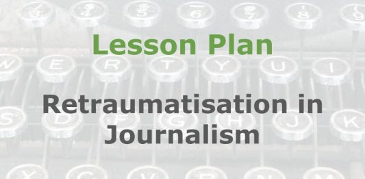 Retraumatisation in Journalism - a MHM training article graphic