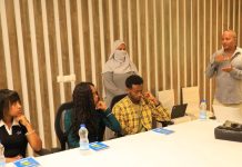 Avoiding retraumatisation in journalism The author - Zelalem Tesfaye Worku - carrying out training